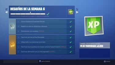 Fortnite Battle Royale: Todos los desafíos de la Temporada 6