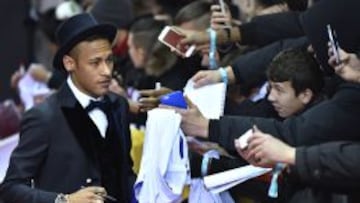 Neymar, en la Gala del Bal&oacute;n de Oro.