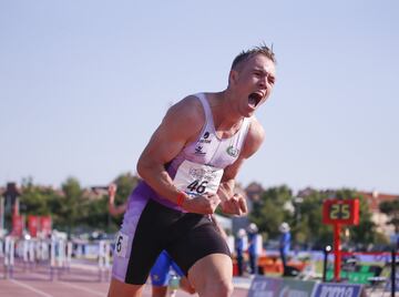 Campeonato de Espa?a de Atletismo que se est¨¢ disputando en el estadio Juan de la Cierva en Getafe.