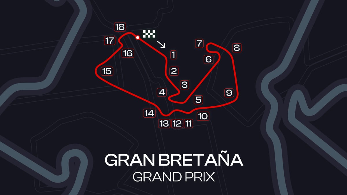 Horarios y cómo ver el GP de Gran Bretaña de F1 en Silverstone.