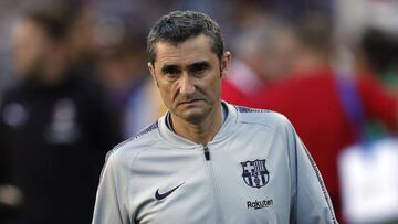 El entrenador del Barcelona, Ernesto Valverde, durante un partido.