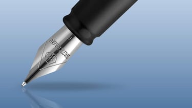 Escribe a mano con esta pluma estilográfica de acero inoxidable, ligera y de trazo fino