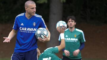 Pep Biel, en un entrenamiento en Boltaña.