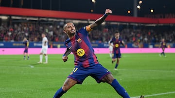 4-0. Raphinha celebra el cuarto tanto.