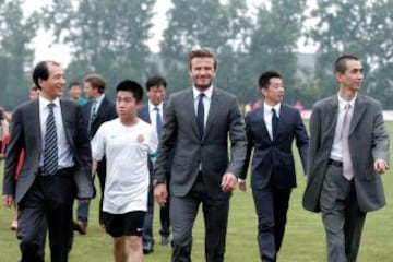 David Beckham visita Shanghai Shenxin FC Club el 19 de junio de 2013 en Shanghai.