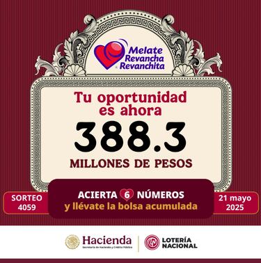 Resultados Melate: números que cayeron hoy y premios del sorteo 4059 | 21 de mayo del 2025