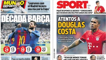 Portadas de los diarios Sport y Mundo Deportivo del d&iacute;a 7 de junio de 2017.