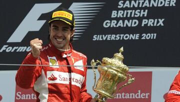 Alonso recuerda su triunfo en Silverstone 2011 con Ferrari...