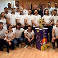 La Selección visitó el CSD con el trofeo de la Copa del Mundo
