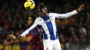 Thievy, en un partido contra el Barcelona.