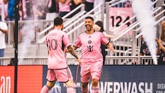 The Uruguayan striker scored a hat-trick in Inter Miami’s win over New York RB and spoke in the mixed zone afterwards about his striking partner.