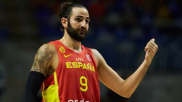 Ricky Rubio of Spain during friendly match between Spain and France to preparation to Tokyo 2021 Olympics Games at Martin Carpena Stadium on July 08, 2021 in Malaga, Spain AFP7 08/07/2021 ONLY FOR USE IN SPAIN