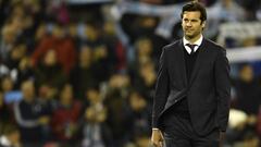 Solari, en el partido ante el Celta.