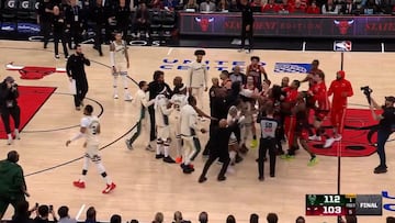 Antetokounmpo’s dunk ignites on-court mayhem in Bulls vs Bucks game