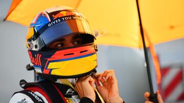 MONZA, ITALY - AUGUST 30: Sebastian Montoya of Colombia and Campos Racing (11) prepares to drive in the Paddock during qualifying ahead of Round 10 Monza of the Formula 3 Championship at Autodromo Nazionale Monza on August 30, 2024 in Monza, Italy. (Photo by James Sutton - Formula 1/Formula Motorsport Limited via Getty Images)