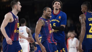 12/12/25 PARTIDO BALONCESTO
EUROLEAGUE EUROLIGA REGULAR SEASON JORNADA 15
BARCELONA - OLYMPIACOS
FIN DE PARTIDO KEVIN PUNTER MILES NORRIS