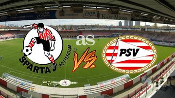 Sparta Rotterdam 1-2 PSV: resumen del partido y goles