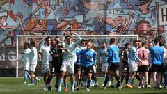 El inicio de la tangana entre Celta B y Deportivo en Balaídos.