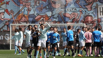 El inicio de la tangana entre Celta B y Deportivo en Balaídos.