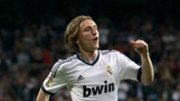 Modric, celebrando un gol.