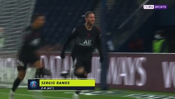 Ramos marca su primer gol en PSG: ¡ojo a su desahogo en el festejo!