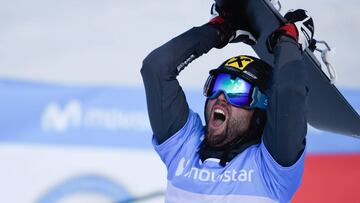 Andreas Prommegger tras ganar la medalla de oro en los Mundiales de Sierra Nevada.