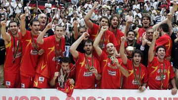 DVD225-(03/09/06). Mundial de Baloncesto Japón 2006. Saitama Super Arena. Final del MUNDOBASQUET de la FIBA. España (70) - Grecia (47). La selección española de baloncesto conquista la copa Naismith de campeones del mundo por p