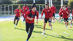 Entrenamiento del Almer&iacute;a antes de las vacaciones de Navidad.