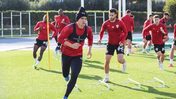 Entrenamiento del Almer&iacute;a antes de las vacaciones de Navidad.