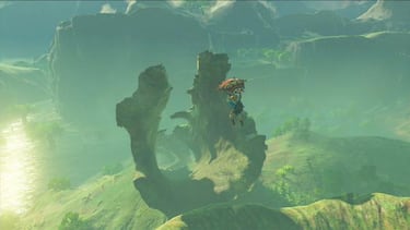 Link con su parapente, nueva ilustración de Zelda: Breath of the Wild