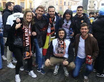 Seguidores del Valencia en Sevilla. 