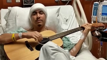 Cirugía pacientes craneotomía despierto tocando instrumento