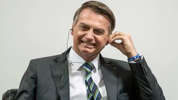FILED - 30 April 2019, Brazil, Brasilia: Brazilian President Jair Bolsonaro speaks during a meeting with German Foreign Minister Heiko Maas. Bolsonaro said on Saturday he had tested negative for the coronavirus, two weeks after he first tested positive fo