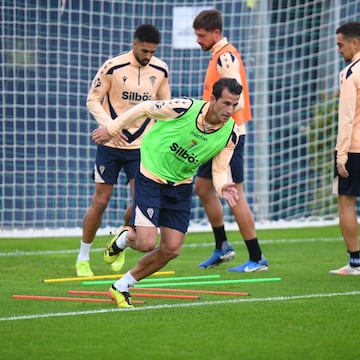 Luis Hernández en el entrenamiento de hoy miércoles en la Ciudad Deportiva Bahía de Cádiz. Foto: Cádiz CF.