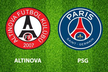 El PSG tuvo su escudo desde 2002 a 2013 cuando cambi a la versin actual. El Altinova fundado en 2007 es un equipo de aficionados. Ambos comparten la presencia de la torre Eiffel y el nombre del escudo en el crculo exterior.
