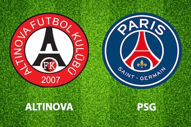 El PSG tuvo su escudo desde 2002 a 2013 cuando cambió a la versión actual. El Altinova fundado en 2007 es un equipo de aficionados. Ambos comparten la presencia de la torre Eiffel y el nombre del escudo en el círculo exterior.
