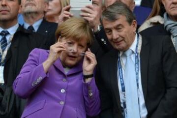 Angela Merkel y David Bernstein.