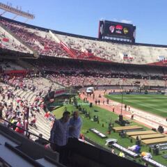 Así está el ambiente en el Monumental antes de la final