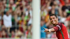 El futbolista del Real Madrid, Cristiano Ronaldo, durante un partido con Portugal.