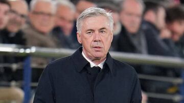 Ancelotti, durante el Villarreal-Real Madrid.