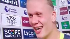 “Mierda”: el doble chascarro de Haaland que es viral