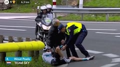 Poels, rotura de clavícula y con pocas opciones de ir al Giro