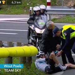 Poels, rotura de clavícula y con pocas opciones de ir al Giro