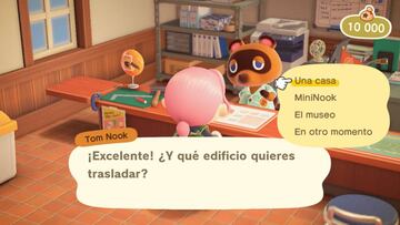 C車mo mover casas y edificios en Animal Crossing New Horizons