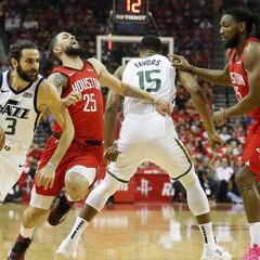 Los Jazz de Ricky (17+11) caen ante unos Rockets a medio gas