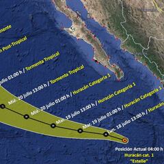 Huracán “Estelle”: estados afectados por lluvias, trayectoria y pronóstico del clima