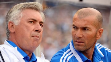 Carlo Ancelotti y Zinedine Zidane