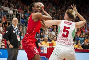 Sancho Lyttle, ante Hungría, en el primer partido del Eurobasket femenino.