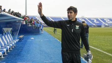 El nuevo portero del Leganés, Champagne, debutará hoy ante el Betis.