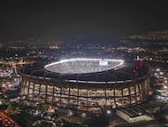 Imagen panorámica del Estadio Azteca previo a un partido del América.